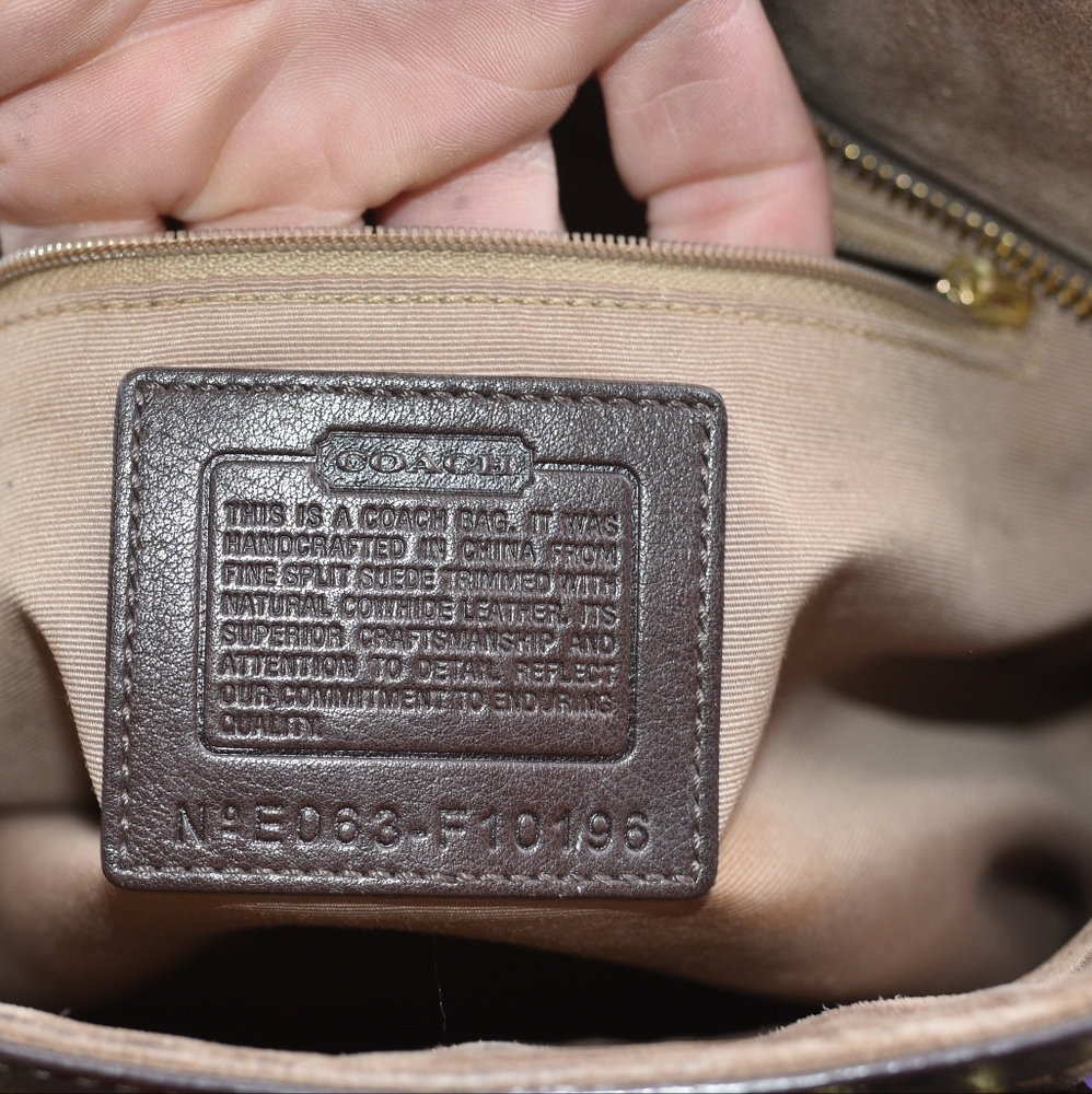 Coach Brown and Dark Brown Tote Bag - Picture 7 of 9